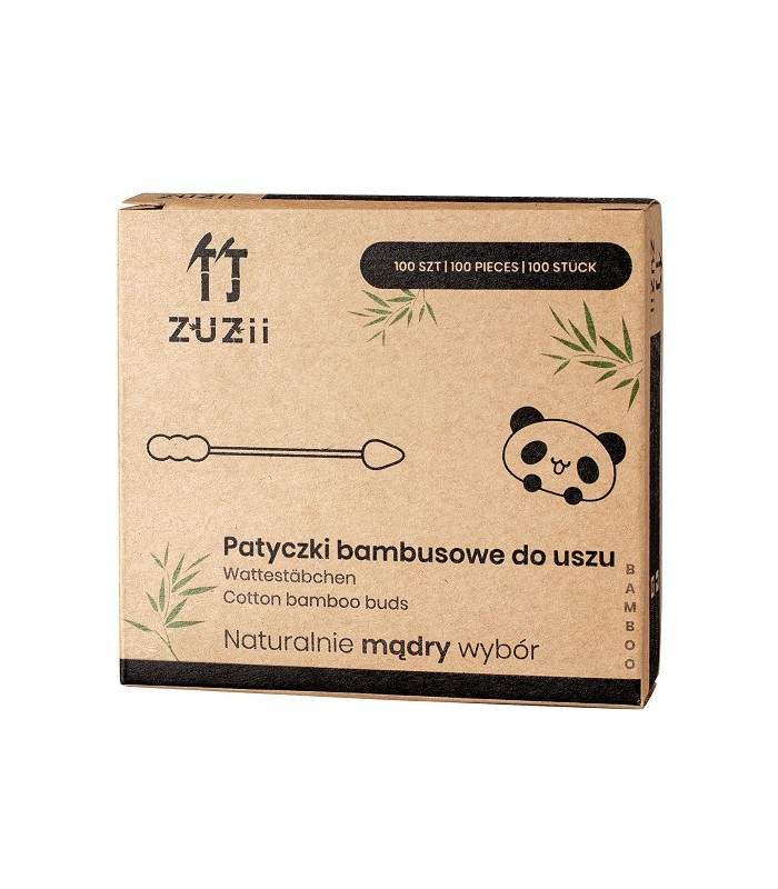 Бамбуковые ватные палочки, с кончиками разной формы, Zuzii, 100 шт