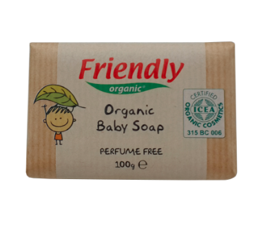 Твердое детское мыло без запаха, органическое,  Friendly organic, 100 г