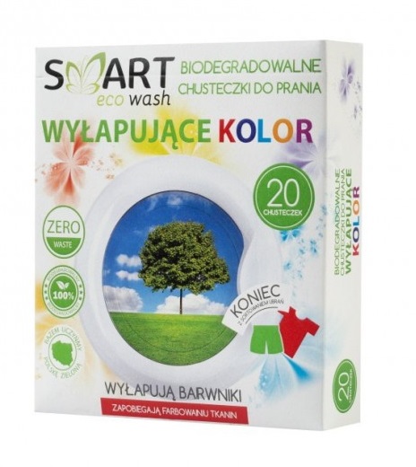 Салфетки для улавливания цвета во время стирки, Smart Eco Wash, 20 шт