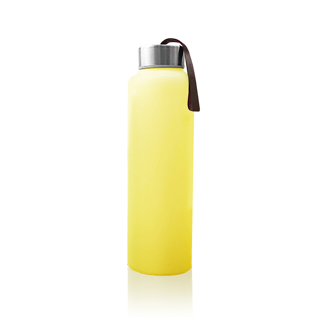 Стеклянная бутылка для воды с силиконовой защитой, Желтая, EverydayBaby, 400мл
