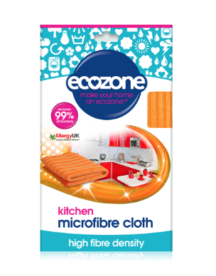 Салфетка из микрофибры для кухни антибактериальные, ECOZONE, 32х32 см