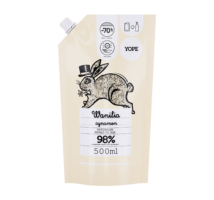 Сменный пакет жидкое мыло "ваниль и корица", Yope  , 500 мл