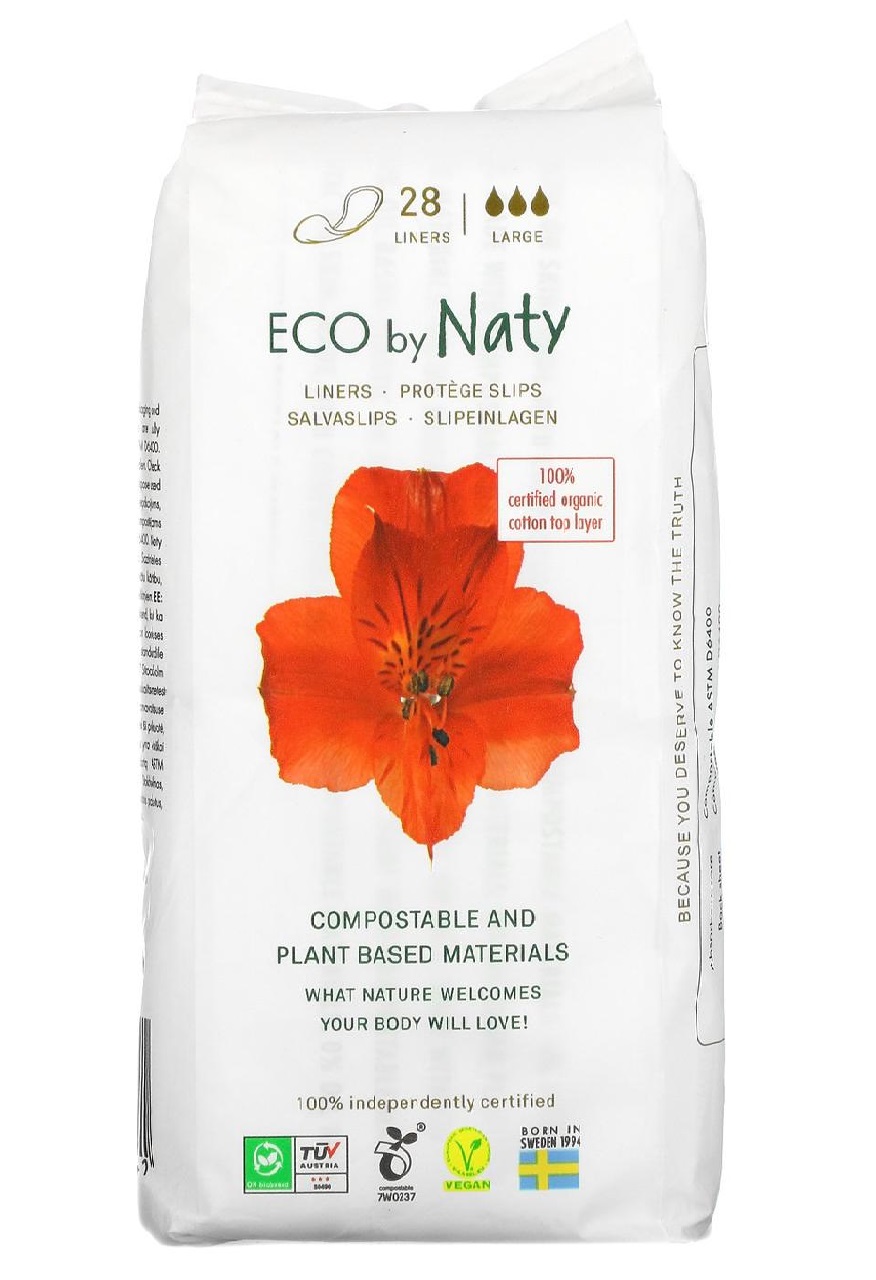 ЭКО Ежедневные прокладки Eco by Naty, Large, 28 шт