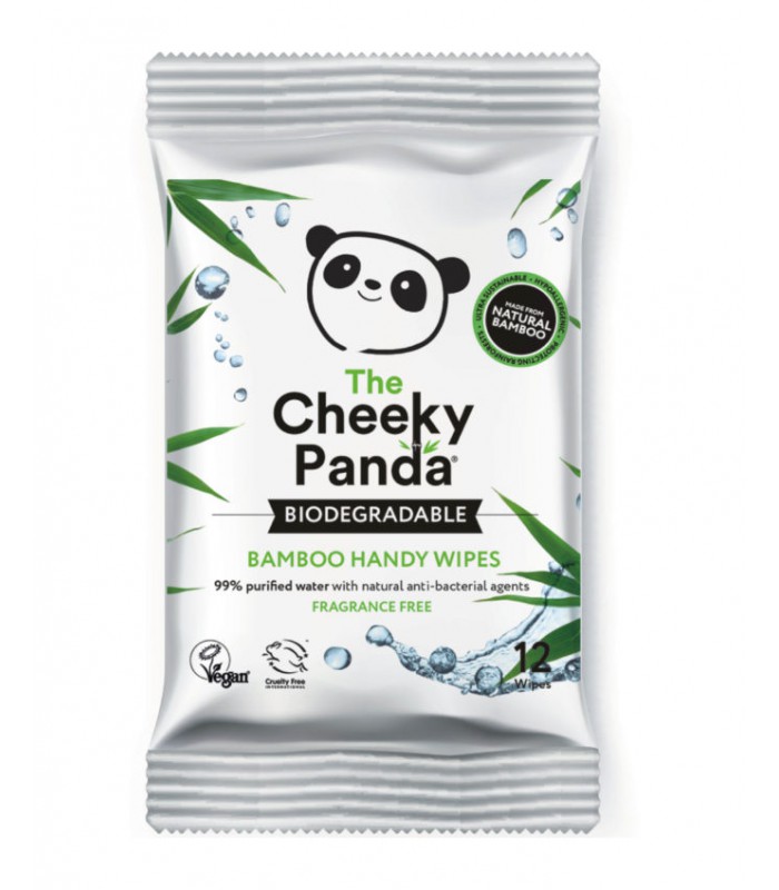 Детские бамбуковые влажные салфетки, дорожная упаковка, с экстрактом алоэ и фруктов, 12 шт, The Cheeky Panda