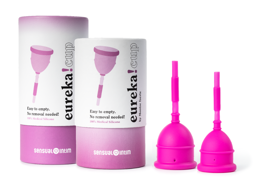 Набор 2шт: Менструальные чаши размеры М+XL, с возможностью опорожнить не вынимая из влагалища, Eureka