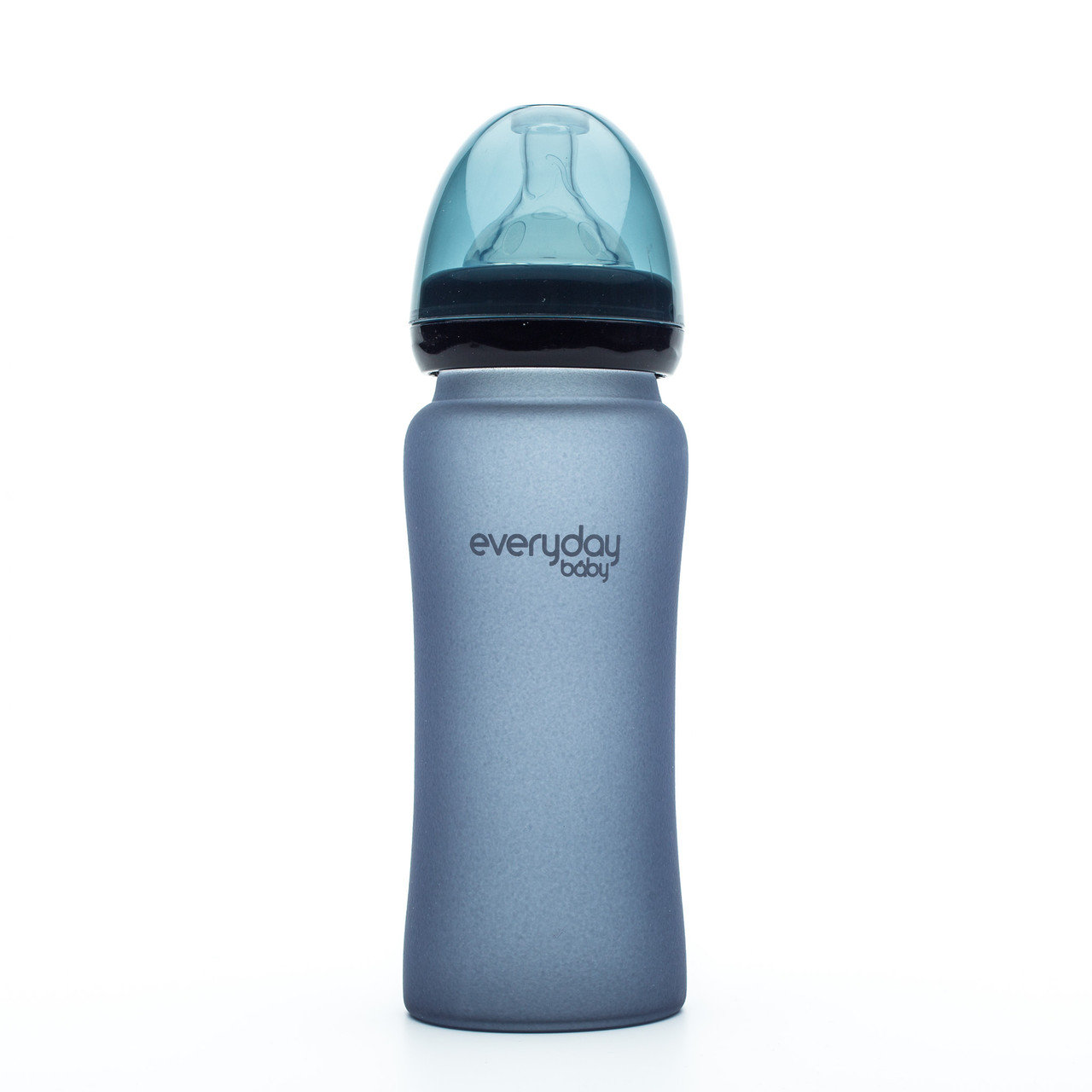 Стеклянная термочувствительная детская бутылочка, Черничная, 300 мл, EverydayBaby