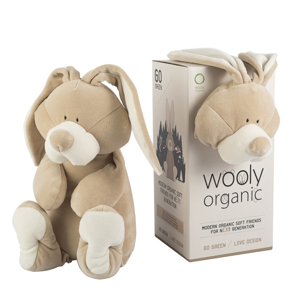 Мягкая игрушка Зайчик 17,5 см Wooly organic