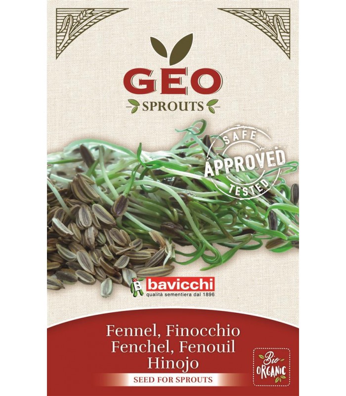 Фенхель (укроп)- семена для проращивания, сертифицированные, 13 г, GEO, Bavicchi