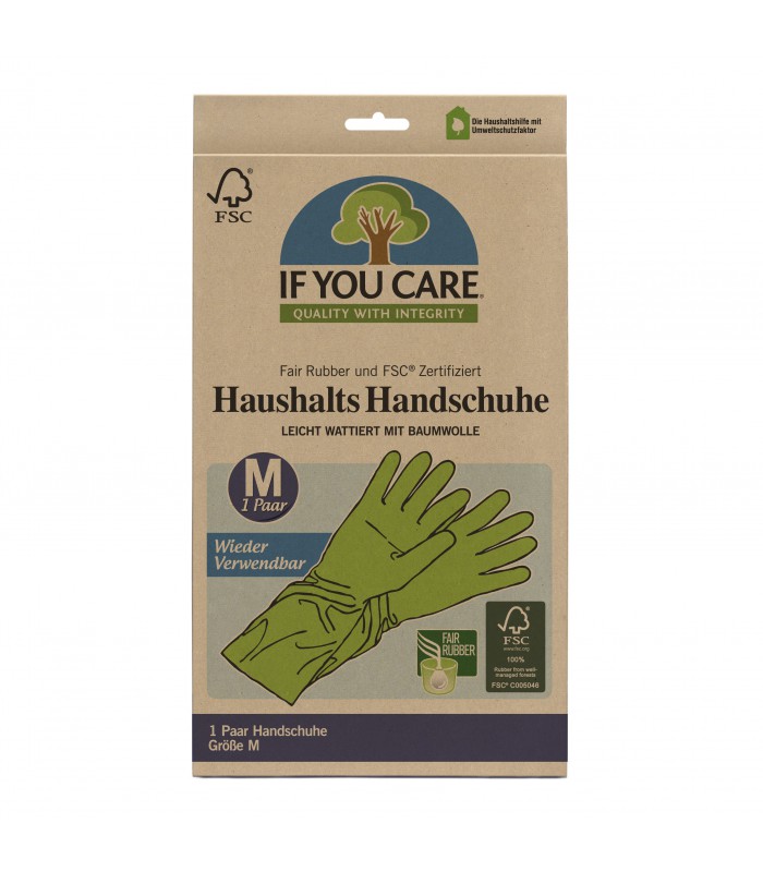 Многоразовые латексные перчатки,  для кухни, для ванной или сада, размер М, If You Care
