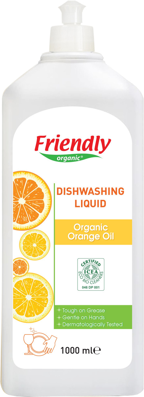 Средство для мытья посуды,  Апельсин, Friendly Organic, 1л