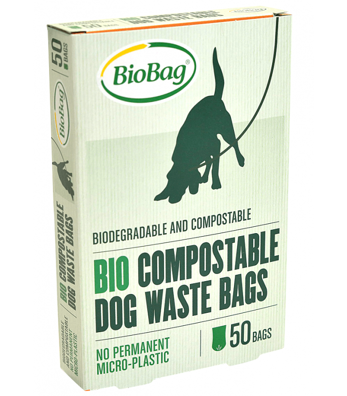 Пакеты для выгула собак, 100% биоразлагаемые, BioBag, 50 штук