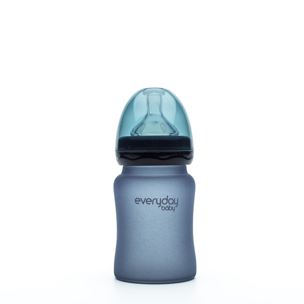 Стеклянная термочувствительная детская бутылочка, Черничная, 150 мл, EverydayBaby