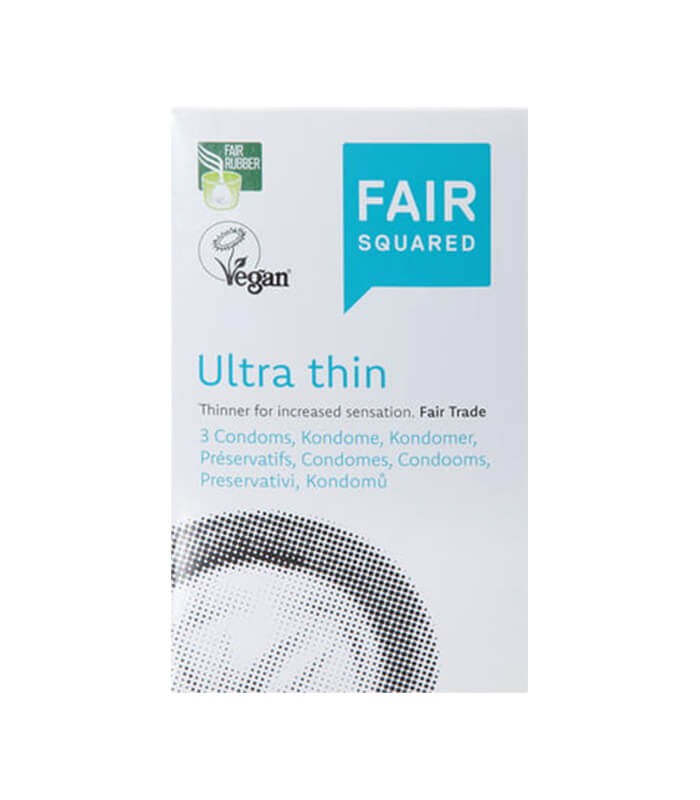 Презервативы,  ULTRA THIN, тонкие, Vegan, 3 шт., Fair Squared